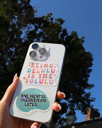 225PCS Funny Holographic Stickers for Adults by Puraesla, Waterproof Vinyl Pack Sarcastic Relatable Meme Decals for Laptop, Water Bottle, Phone, Kindle, Journal, Scrapbooking (Hot Mess Xpress)
