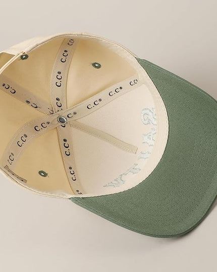 MIRMARU Two-Tone Vintage Canvas Trucker Hats for Men & Women, Adjustable Size Baseball Caps with Trendy Embroidered Design