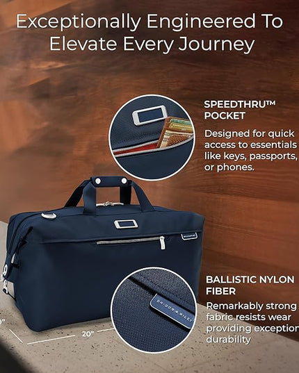 Briggs & Riley Travel Duffel Bag - Weekender & Overnight Luggage for Women & Men, Softside Bag
