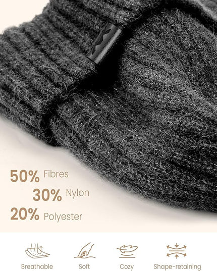 Winter Beanie Hat for Men & Women, Fleece Lined Thermal Knit Hat Ski Beanie Skull Cap Cuffed Cap for Cold Weather