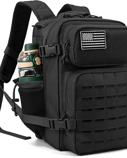 QT&QY 25L/45L Military Tactical Backpack For Men Molle Daypack 3 Day Bug Out Bag Hiking Rucksack With Bottle Holder