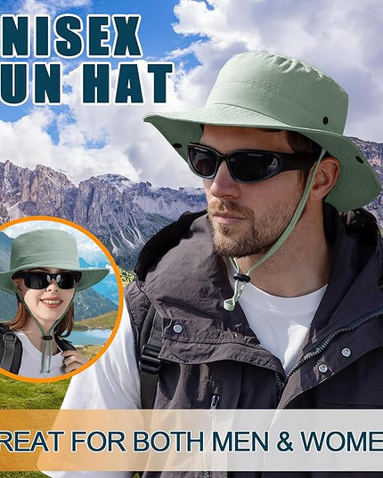 Sun Hats for Men Women Fishing Hat UPF 50+ Quick Dry Foldable Bucket Hat Adjustable Safari Hat for Beach Hiking