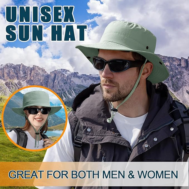 Sun Hats for Men Women Fishing Hat UPF 50+ Quick Dry Foldable Bucket Hat Adjustable Safari Hat for Beach Hiking
