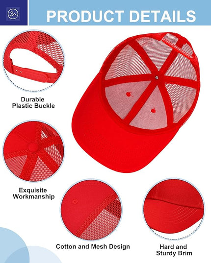 Coume Mesh Trucker Hats Bulk Sublimation Blank DIY Baseball Unisex Caps for Business Embroidery Sport Party Gift