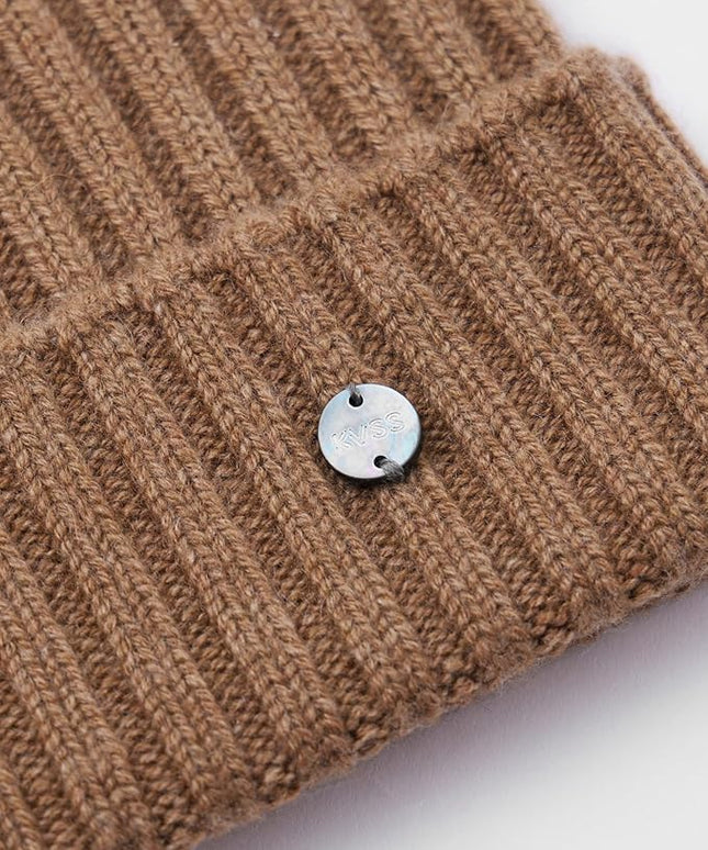 KVSS 100% Pure Cashmere Beanie for Women & Men Knit Winter Hat Cuff Rib Cap | Luxury from Inner Mongolia