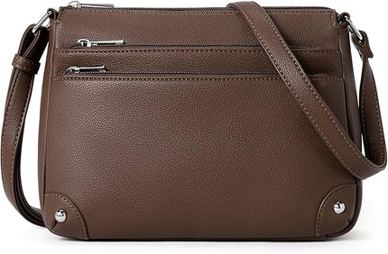 WESTBRONCO Crossbody Bags for Women, Medium Size Shoulder Handbags, Satchel Purse with Multi Zipper Pocket