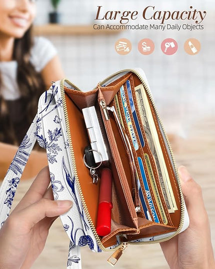Cute Small Crossbody Purse Cell Phone Bags for Women - Leather Cellphone Wallet Purse with Shoulder Strap