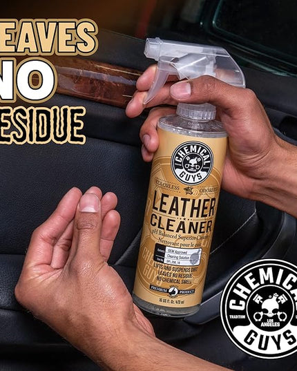 Chemical Guys SPI_208 Colorless and Odorless Leather Cleaner for Car Interiors, Furniture, Apparel, Boots, and More (Works on Natural, Synthetic, Pleather, Faux Leather and More), 128 fl oz (1 Gal)