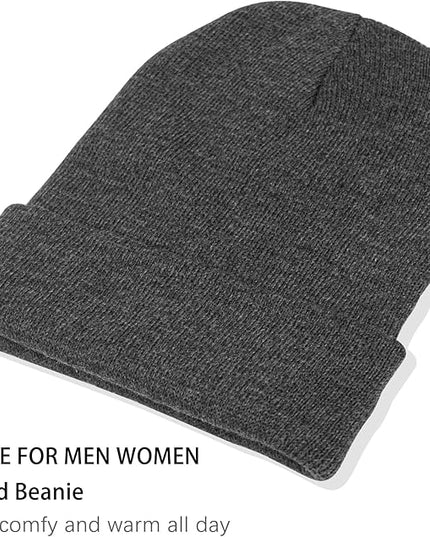 ZOORON 1&2 Pack Beanie for Men Women Slouchy Beanie Hats Winter Knit Caps Soft Ski Hat Unisex