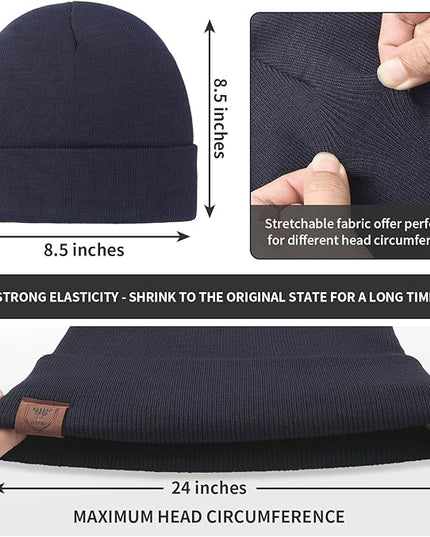 OZERO Winter Beanie Daily Hat - Thermal Polar Fleece Ski Stocking Skull Cap for Men and Women