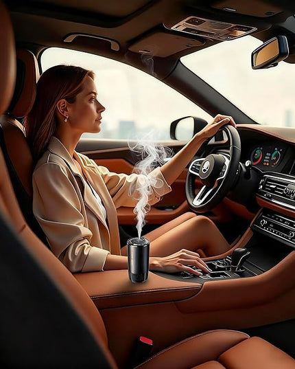Smart Car Air Freshener Diffuser with Starry Sky Projection, 50ml Perfume Car Diffuser, 6 Months Long-Lasting Fragrance, RGB Music-Sync Lights, Intelligent Auto On/Off, 3 Modes, Cologne