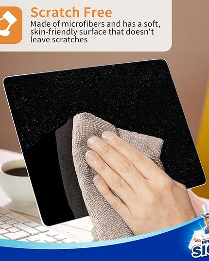 MR.SIGA Microfiber Cleaning Cloths, All-Purpose Surface Microfiber Towels, Streak Free Cleaning Rags, Pack of 12, Wheat, Size 32 x 32 cm(12.6 x 12.6 inch)