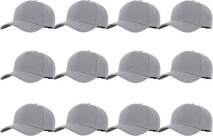 Gelante Plain Blank Baseball Caps Adjustable Back Strap Wholesale LOT 12 PC'S