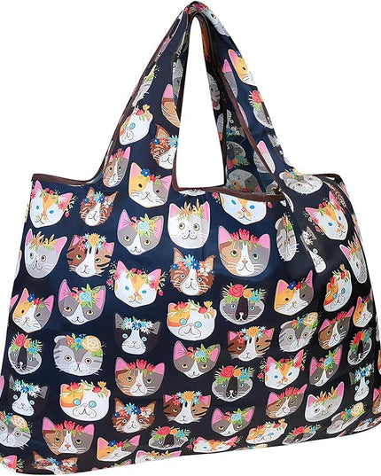 allydrew Large Foldable Tote Nylon Reusable Grocery Bags