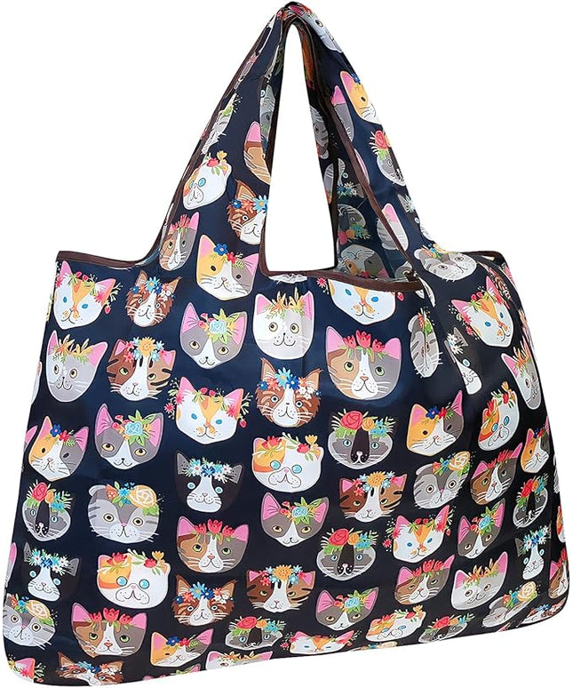allydrew Large Foldable Tote Nylon Reusable Grocery Bags