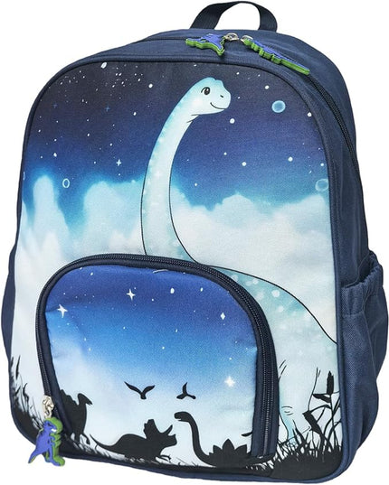 Kids Backpack for Boys and Girls, Kindergarten School Bag with Chest Strap (Galaxy Dino, 14 Inch)