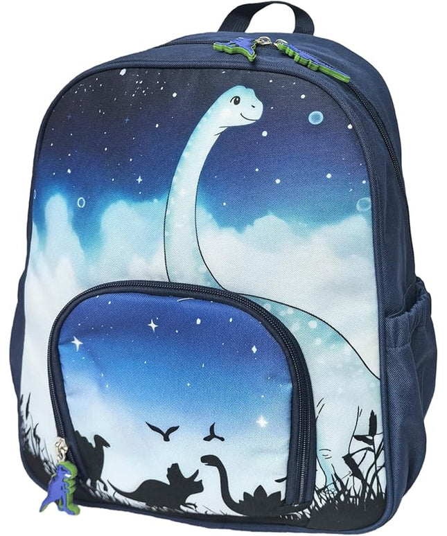 Kids Backpack for Boys and Girls, Kindergarten School Bag with Chest Strap (Galaxy Dino, 14 Inch)