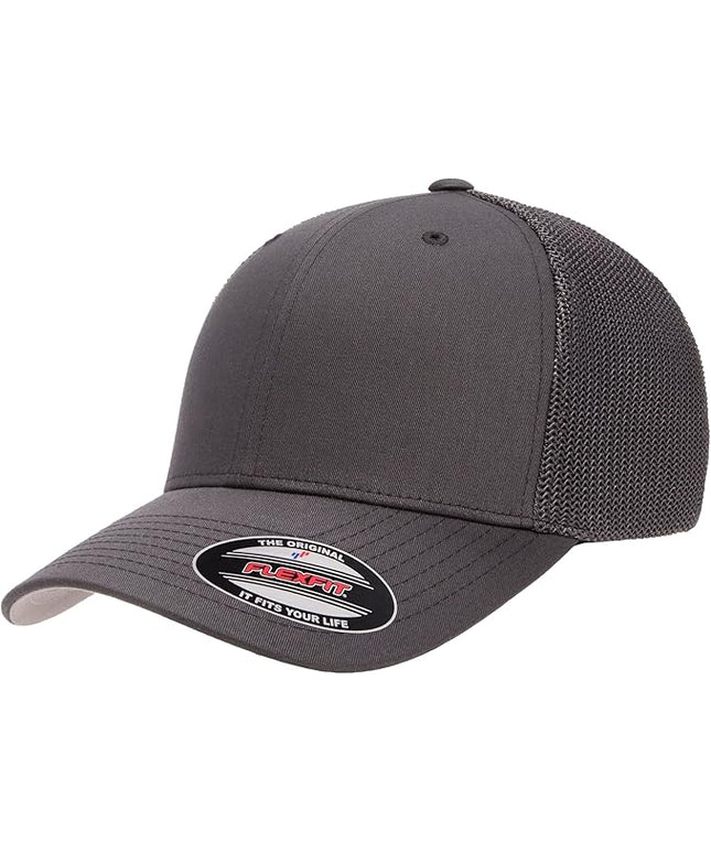 Flexfit 6511 Fitted Mid-Profile Stretchable Mesh Panels Trucker Cap | Bulk Pack Available