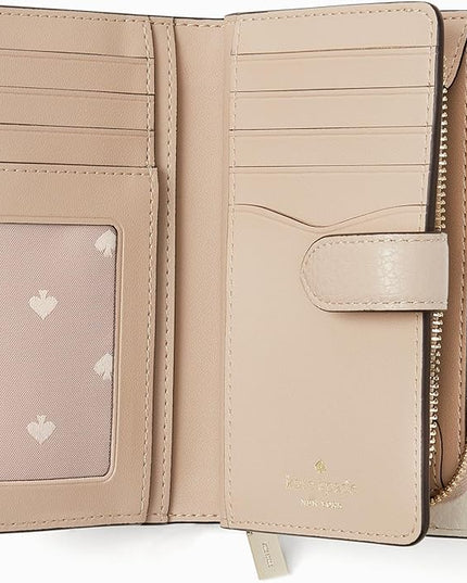 kate spade new york Leila Pebbled Leather Medium Compact Bifold Wallet