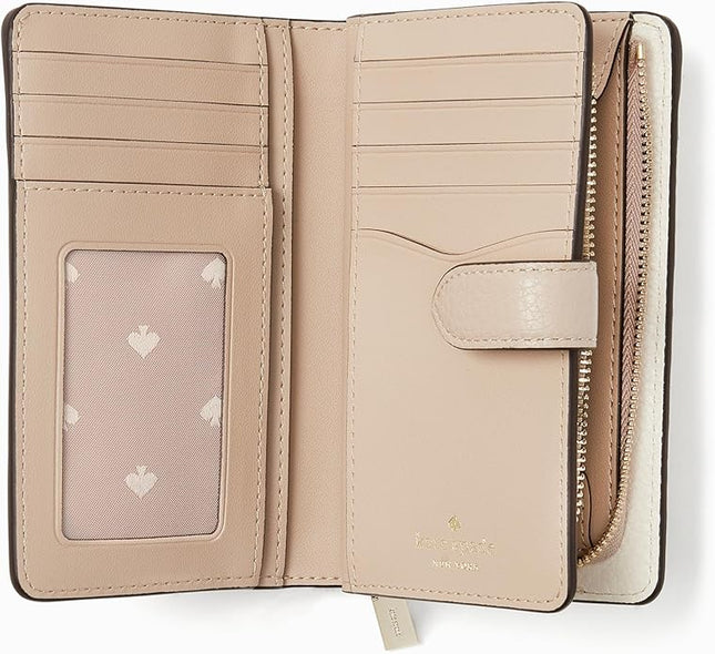kate spade new york Leila Pebbled Leather Medium Compact Bifold Wallet