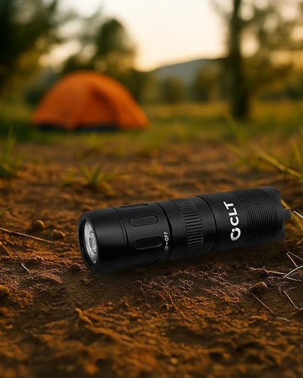 CLT Mini EDC Rechargeable Flashlight Magnetic Keychain, Snap on/off, 105 Lumen, Portable and Compact LED Keychain Flashlights - Durable Built-in Battery Ideal for Everyday Carry - Black