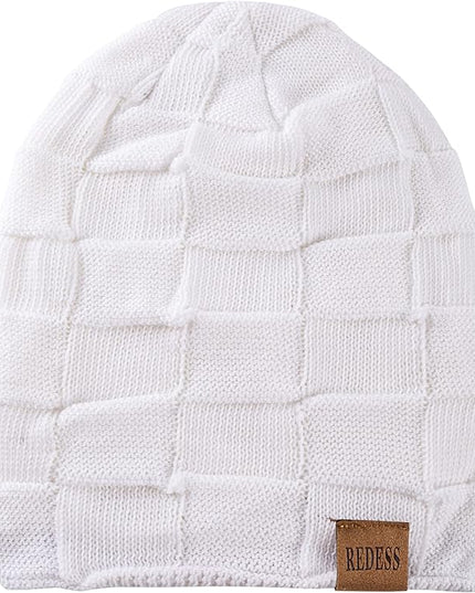 REDESS Beanie Hat for Men and Women Winter Warm Hats Knit Slouchy Thick Skull Cap