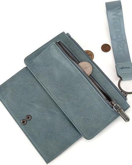X Wrangler Wristlet Wallet Large Clutch Women's Wallets Rfid Card Cases & Money Organizers with Coin Purse and Smooth Zipper