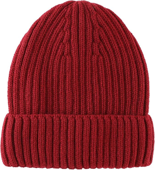 Connectyle Fleece Lined Cuffed Beanie Hat for Men Women Knitted Winter Wool Beanies Skull Cap Warm Watch Hat
