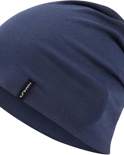 Slouchy Beanie for Women Men Soft Cotton Chemo Hats Double-Layer Warm Beanie Cap for Daily Wear & Transitional Seasons