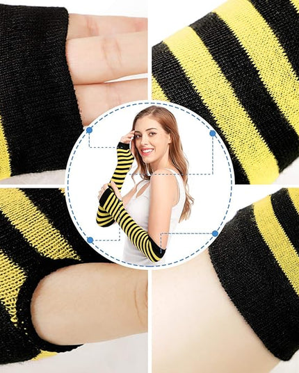 Bienvenu Punk Gothic Rock Long Arm Warmer Fingerless Gloves