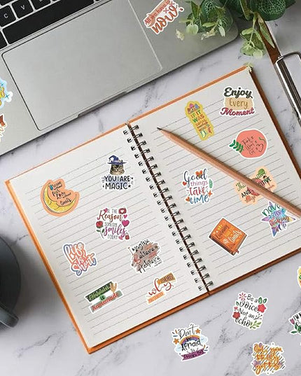 100PCS Motivational Stickers, Inspirational Words Sticker for Adults Teens, Vision Board Positive Affirmation Sticker, Water Bottle Laptop Journaling Reward Stickers for Teachers Students