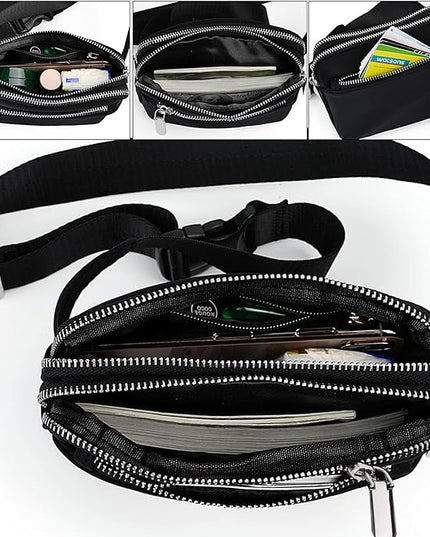 UTO Fanny Pack for Women Crossbody Trendy Fashion Belt Purse Chest Waist Hip Bumbag for Outdoor Shopping Travel Hiking