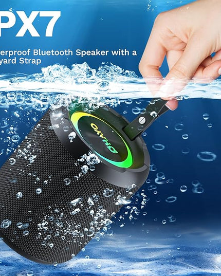OHAYO 40W Wireless Portable Bluetooth Speaker with Lights, IPX7 Waterproof, Loud Sound, RGB Lights,TWS Pairing, AUX&TF-Card in, for Home/Party/Travel/Outdoor/Beach