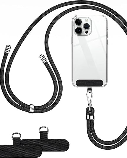 SHANSHUI Phone Lanyard, Crossbody Wrist Nylon Cell Phone Lanyard Tether Pads Compatible with iPhone & All Smartphones in Full Cover Cases