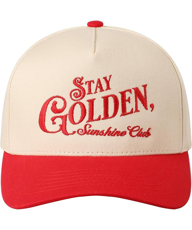 MIRMARU Two-Tone Vintage Canvas Trucker Hats for Men & Women, Adjustable Size Baseball Caps with Trendy Embroidered Design