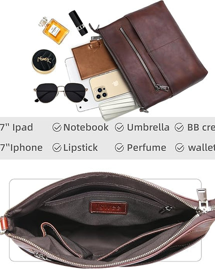 Iswee Crossbody Bag for Women Leather Purses Fashion Designer Handbags