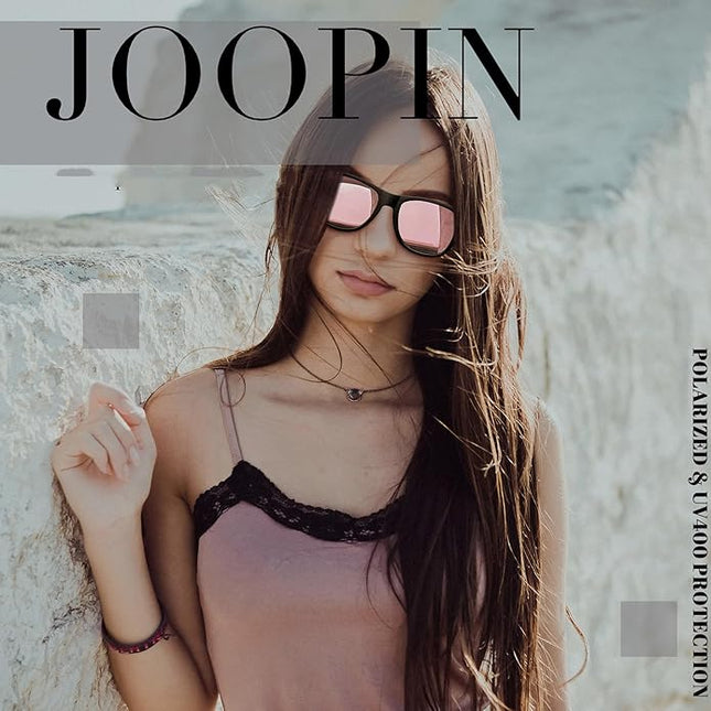 Joopin Square Sunglasses Polarized UV Protection Trendy Designer Sun Glasses Men Women