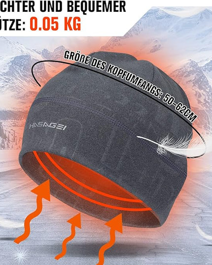 Skull Caps Beanies for Men & Women, Elastic Thermal Running Hat, Windproof Cycling Cap Helmet Liner Soft Beanie Hat