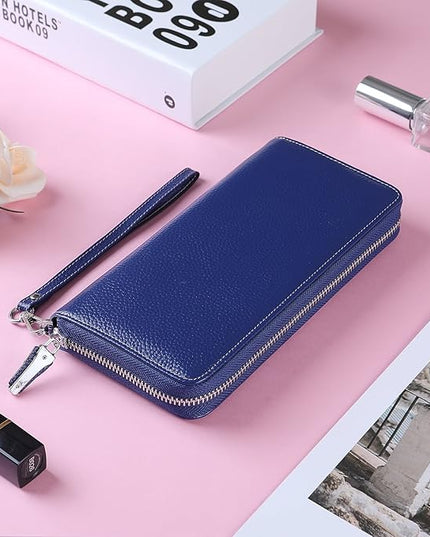 Lavemi Small Compact Women Wallet RFID Blocking Genuine Leather Bifold Purse with ID Windows