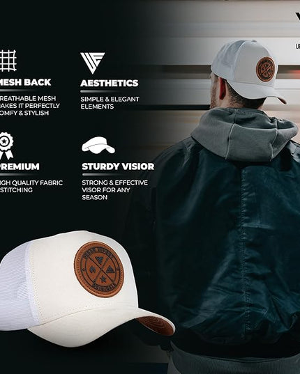 Urban Effort Mesh Back Cap - for Men and Women Baseball Hat 5-Panel Trucker Hat - Great Snapback Closure for Hunting & Hiking