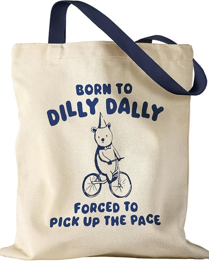 Aesthetic Canvas Tote Bag for Women - Sturdy Cloth Cotton Totes Bag with Pattern Shoulder Bag