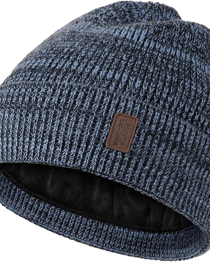 Wmcaps Winter Beanie for Men Women, Fleece Lined Beanie Soft Warm Knit Hat Ski Stocking Cuffed Cap