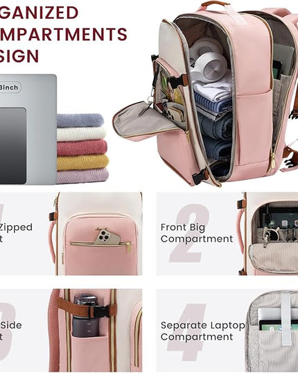 LOVEVOOK 50L Travel Backpack for Women & Men, Airline Approved Carry On Luggage with 3 Packing Cubes, TSA Overnight Bags, Waterproof Personal Item Bag, Weekender Essentials Backpacks fits 17" Laptop