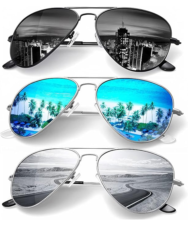 KALIYADI Classic Aviator Sunglasses for Men Women Driving Sun glasses Polarized Lens UV Blocking