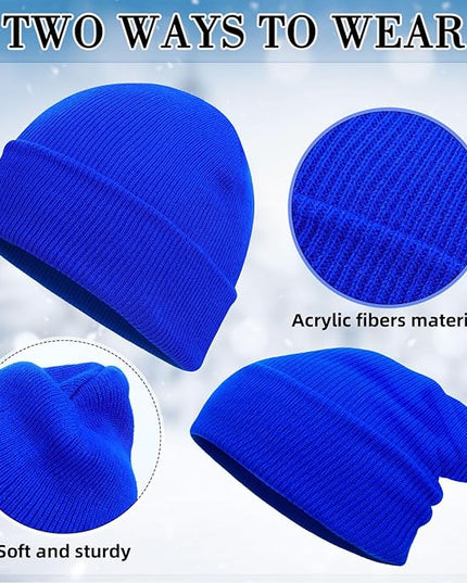 48 Pcs Bulk Winter Knit Beanies Gloves Men Women Warm Beanie Touchscreen Gloves Set Cozy Winter Accessories