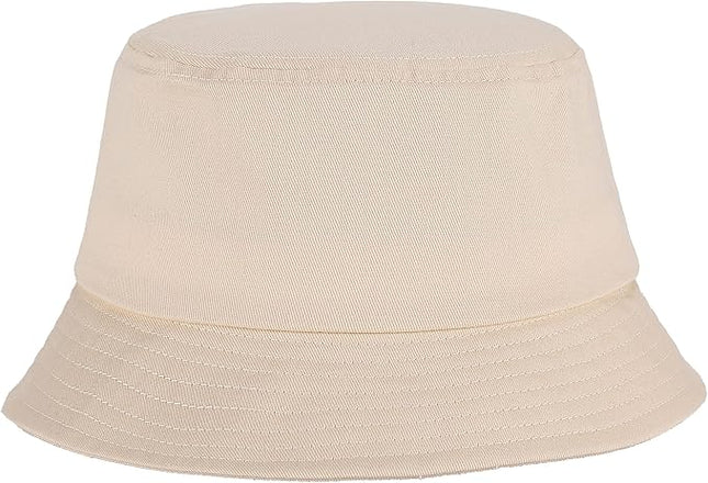 Umeepar Unisex Cotton Packable Bucket Hat Sun Hat Plain Colors for Men Women