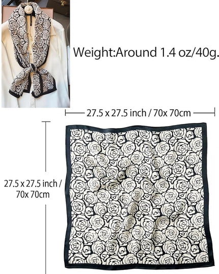 Dailyacc Hair Bandanas Scarf For Women Lightweight Fashion Neck Silk Satin Head Scarves For Sleeping Handbags Scarf