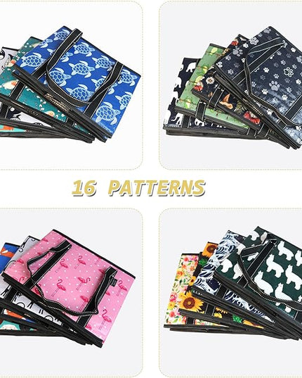 BeeGreen Large Waterproof Reusable Bags Christmas Heavy Duty Shopping Tote for Groceries Pool Gift with Webbing Handles