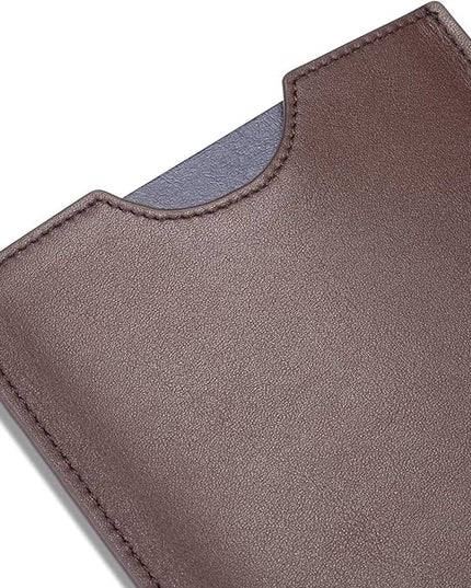 HISCOW Minimalist Passport Sleeve - Italian Calfskin (Brown)