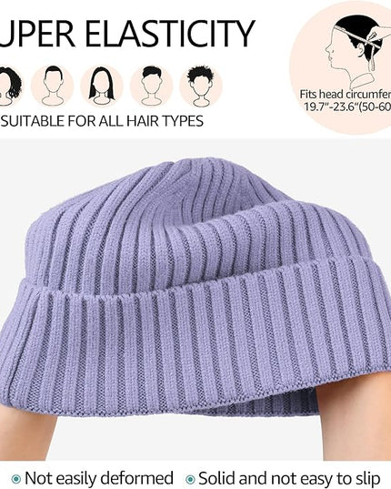 HiRui Knit Beanie for Men Women Kids, Winter Hats Warm Classic Daily Skull Caps